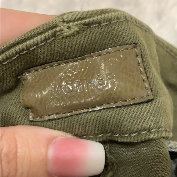 Mother moto jeans- green- zip ankles- size 28 - Picture 7 of 8